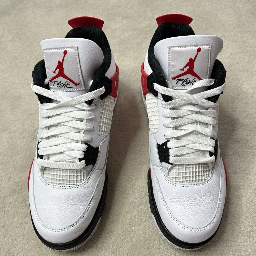 Nike Air Jordan Retro 4 Men's 9 Red Cement Sneaker DN6927 161 Shoes Worn Once